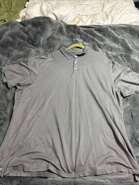 Tommy Bahama Men's Light Gray Polo Shirt with Subtle Logo